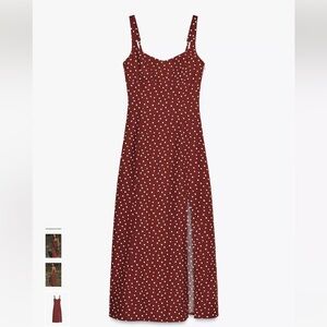 Zara Polka Dot Midi Dress